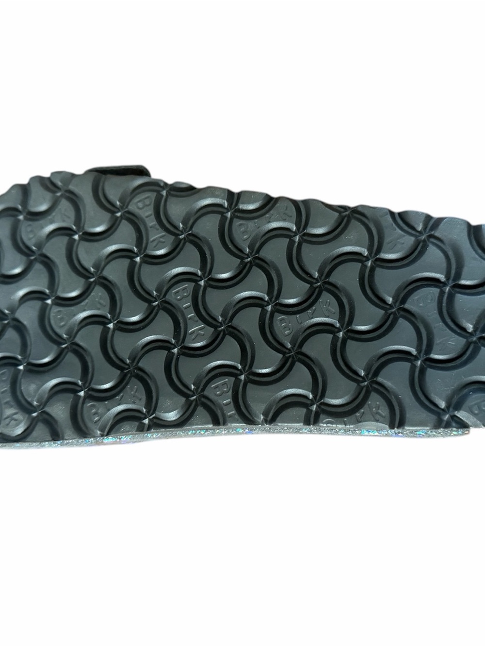 Birkenstock Women's Double Buckle Slide Sandals in Iridescent Blue-Black - Picture 6 of 6